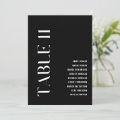 表11モダンはっきりした結婚の表番号 招待状 (スタンド正面)