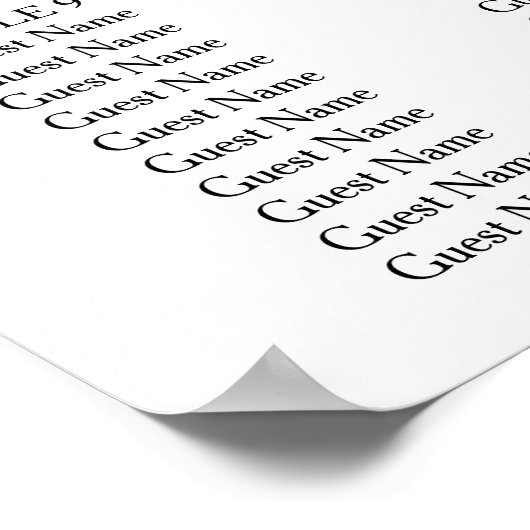 表12エレガントシンプル結婚の座席表 ポスター (角)