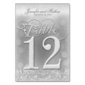 表12シルバーエレガントのフェイクグリッター テーブルナンバー (裏面)