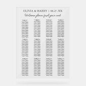 表12シンプルミニマル結婚リスト アクリルサイン (正面)