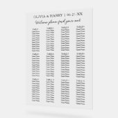 表12シンプルミニマル結婚リスト アクリルサイン (傾斜)