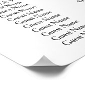 表12シンプルモダン結婚席表 ポスター (角)