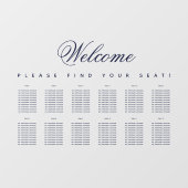 表12座席表の青いスクリプト透明 ウィンドウサイン (シート)