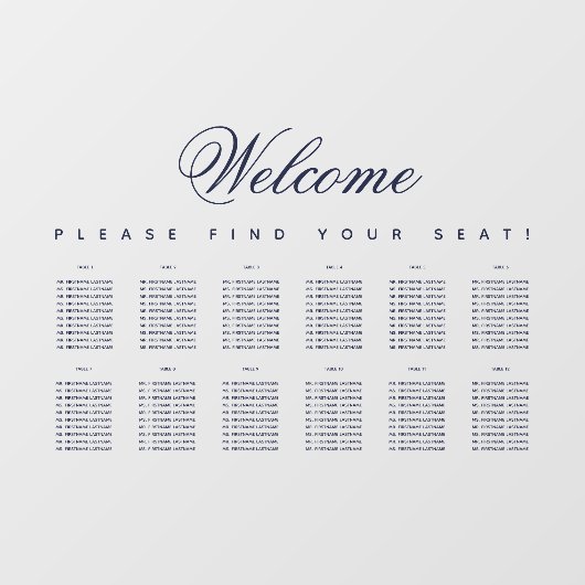 表12座席表の青いスクリプト透明 ウィンドウサイン (シート)