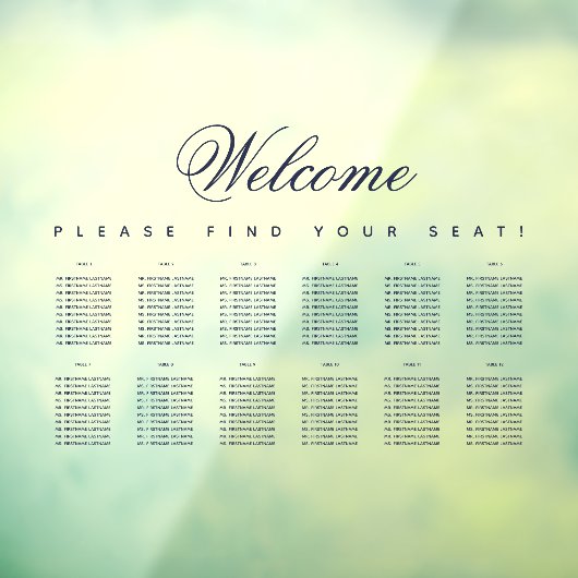 表12座席表の青いスクリプト透明 ウィンドウサイン (シート3)