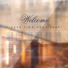 表12座席表の青いスクリプト透明 ウィンドウサイン