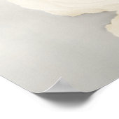 表12白エレガントバラの結婚座席表 ポスター (角)