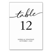 表12黒パーソナライズされた書結婚類 テーブルナンバー (裏面)