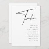 表12 現代の結婚式テーブルナンバー テンプレート (正面/裏面)