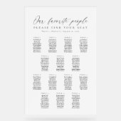 表14人お気に入りのアクリル座席表 アクリルサイン (正面)
