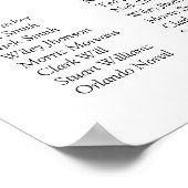 表15エレガントモダン結婚の座席表 ポスター (角)