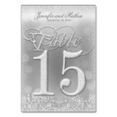 表15シルバーエレガントのフェイクグリッター テーブルナンバー (正面)