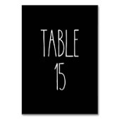 表15 Rae Dunn Pottery Black Table Card テーブルナンバー (裏面)