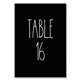 表16 Rae Dunn Pottery Black Table Card テーブルナンバー