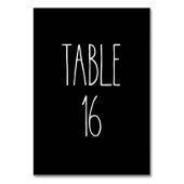 表16 Rae Dunn Pottery Black Table Card テーブルナンバー (裏面)