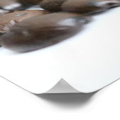 表16x20のコーヒー豆とコーヒーの根拠 ポスター (角)