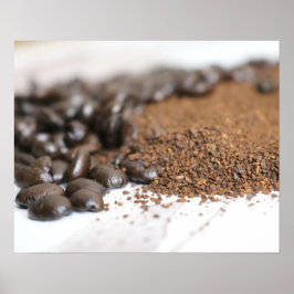 表16x20のコーヒー豆とコーヒーの根拠 ポスター