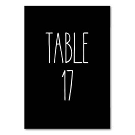 表17 Rae Dunn Pottery Black Table Card テーブルナンバー