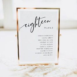 表18 18座席表カード 招待状