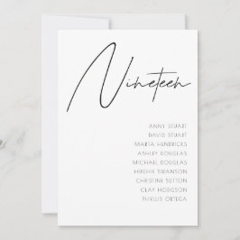 表19モダンの表結婚番号テンプレート 招待状