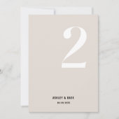 表2はっきりしたベージュ結婚の表 招待状 (正面)