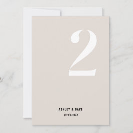 表2はっきりしたベージュ結婚の表 招待状