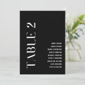 表2モダンはっきりした結婚の表番号 招待状 (スタンド正面)