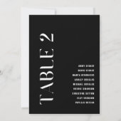 表2モダンはっきりした結婚の表番号 招待状 (裏面)