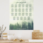 表23グリーンマウンテンパイン結婚の座席表 ポスター (キッチン)