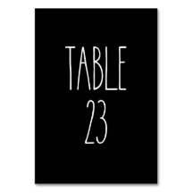 表23 Rae Dunn Pottery Black Table Card