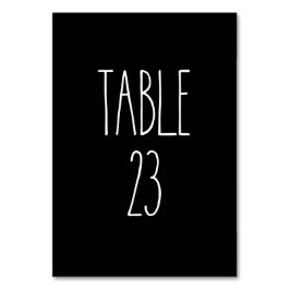 表23 Rae Dunn Pottery Black Table Card テーブルナンバー