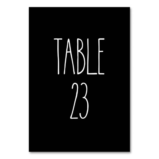 表23 Rae Dunn Pottery Black Table Card テーブルナンバー (裏面)