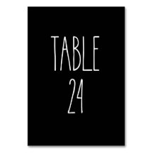 表24 Rae Dunn Pottery Black Table Card