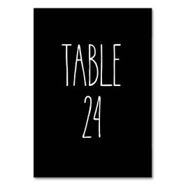 表24 Rae Dunn Pottery Black Table Card テーブルナンバー