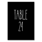 表24 Rae Dunn Pottery Black Table Card テーブルナンバー (正面)