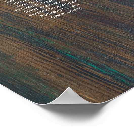 表25木製ジプソフィ素朴ラのシーティングチャート ポスター (角)