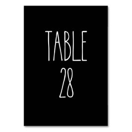 表28 Rae Dunn Pottery Black Table Card テーブルナンバー