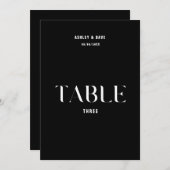 表3はっきりしたの表結婚番号 招待状 (正面/裏面)