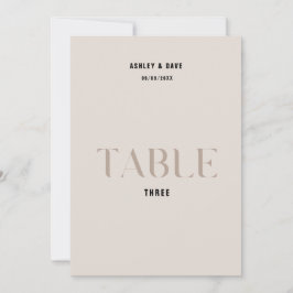 表3はっきりしたベージュ結婚の表番号 招待状