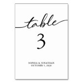 表3黒パーソナライズされた書結婚類 テーブルナンバー (正面)