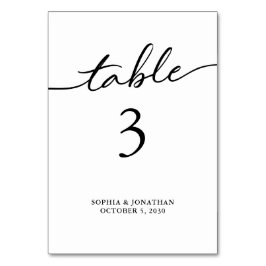 表3黒パーソナライズされた書結婚類 テーブルナンバー