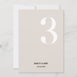 表3 Beigeはっきりしたの表結婚番号 招待状