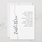 表3 Vertical Scriptのシー結婚ティングチャートカード 招待状 (正面)