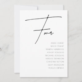 表4モダンの表結婚番号テンプレート 招待状