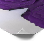 表4紫王室ののバラのエレガント座席表 ポスター (角)