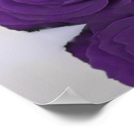 表4紫王室ののバラのエレガント座席表 ポスター (角)