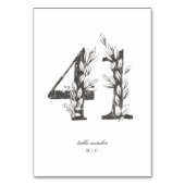 表41美しいフローラスケッチリース結婚の テーブルナンバー (正面)