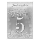 表5エレガント銀フェイクグリッター テーブルナンバー (裏面)