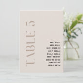 表5モダンベージュ結婚の表番号 招待状 (スタンド正面)