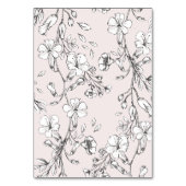 表50美しい赤面フローラスケッチリース テーブルナンバー (裏面)